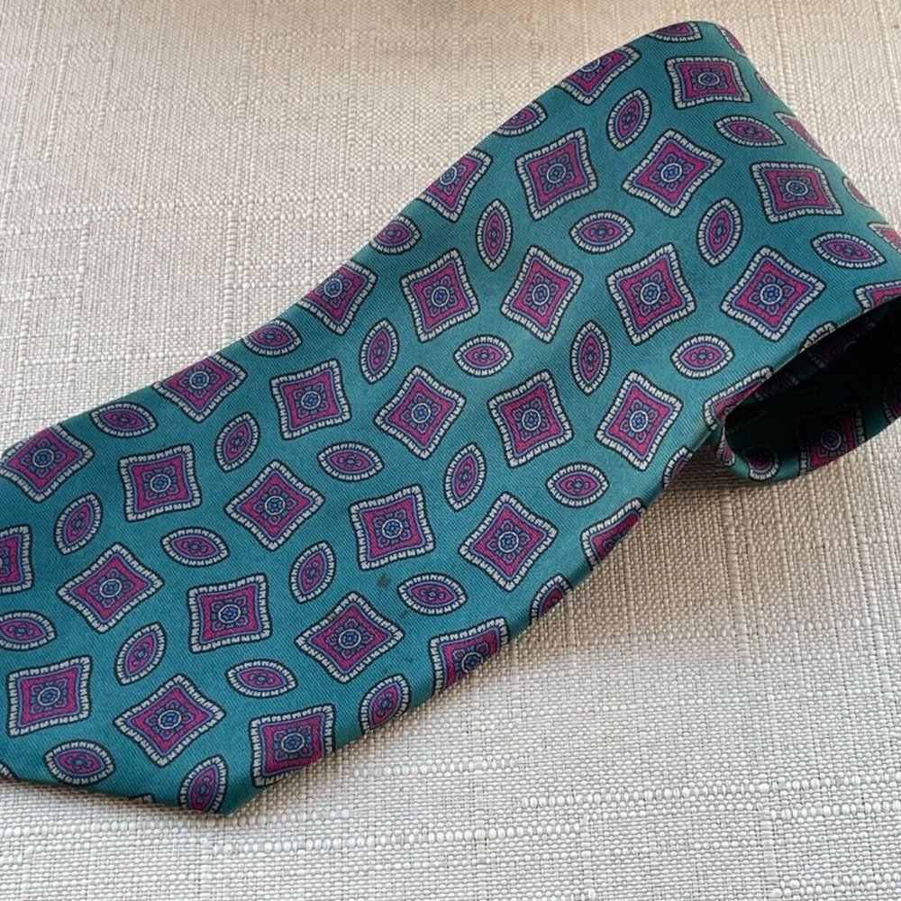 Oscar De La Renta Neckwear Men Tie Couture Collection 100% Silk Made in USA - Picture 8 of 13